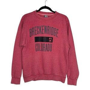 Breckenridge Colorado washed out red with black sweatshirt size Medium